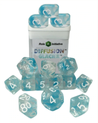 Set Of 15 Dice - Diffusion Glacier/White